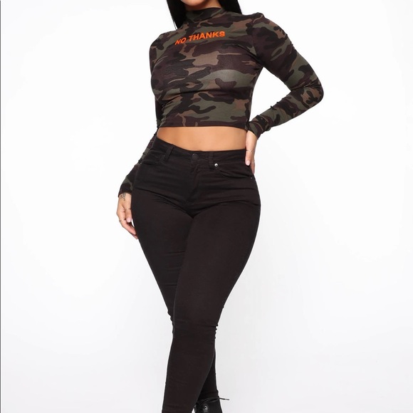 [Fashion Nova] Camo Long Sleeve Top - Picture 2 of 5